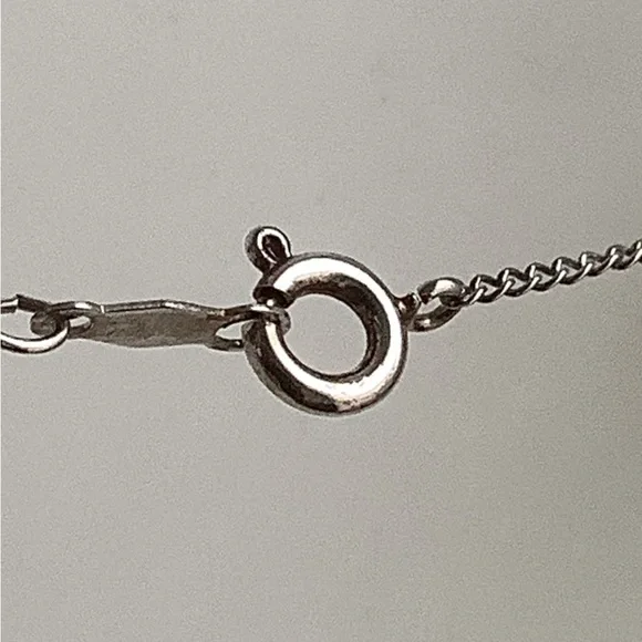 Libra Zodiac dainty pendant charm necklace New vintage STER silver - Picture 13 of 15